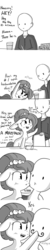Size: 806x4030 | Tagged: safe, artist:tjpones, oc, oc only, oc:brownie bun, oc:richard, earth pony, human, pony, horse wife, :t, blushing, boop, comic, cute, descriptive noise, dialogue, drunk, ear fluff, everything is ruined, fake moustache, female, floppy ears, funny, glass, grayscale, human male, male, mare, meme, monochrome, moustache, nuzzling, open mouth, simple background, smiling, squishy cheeks, tumblr, white background