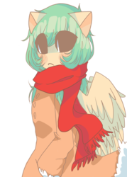 Size: 500x700 | Tagged: safe, artist:lolly-jpg, oc, oc only, pegasus, pony, bipedal, scarf jacket, solo
