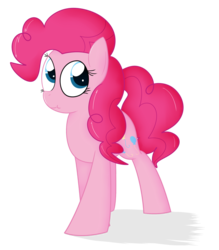 Size: 1280x1464 | Tagged: safe, artist:mr-degration, pinkie pie, g4, female, looking at you, simple background, solo, standing, transparent background