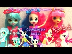 Size: 480x360 | Tagged: safe, bon bon, lyra heartstrings, roseluck, sweetie drops, equestria girls, g4, doll, female, irl, photo, toy