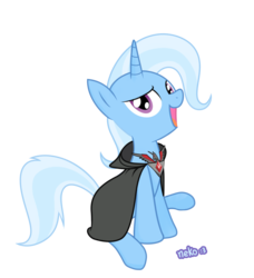 Size: 1500x1646 | Tagged: safe, artist:mcsadat, trixie, pony, unicorn, g4, alicorn amulet, female, mare, show accurate, simple background, sitting, solo, transparent background