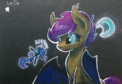 Size: 2202x1517 | Tagged: safe, artist:darkflame75, princess luna, scootaloo, g4, scootabat, student of the night