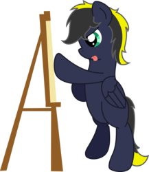 Size: 7817x9000 | Tagged: safe, artist:fluttair, oc, oc only, oc:thunderbolt, absurd resolution, drawing, show accurate, simple background, tongue out, transparent background, vector