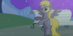 Size: 1257x632 | Tagged: safe, artist:flaminbunny, derpy hooves, pony, g4, animated, bipedal, female, night, sneak 100, sneaking, solo