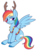 Size: 500x656 | Tagged: safe, artist:lulubell, rainbow dash, deer, pegasus, pony, reindeer, g4, antlers, backwards cutie mark, bell, female, harness, mare, puffy cheeks, red nose, reindeer dash, rudolph dash, simple background, solo, tack, transparent background, tsunderainbow, unamused