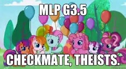 Size: 304x166 | Tagged: safe, cheerilee (g3), pinkie pie (g3), rainbow dash (g3), sweetie belle (g3), toola-roola, g3, g3.5, g3 hate, image macro, meme, needs more jpeg