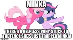 Size: 301x167 | Tagged: safe, image macro, littlest pet shop, meme, minka mark, needs more jpeg, picture for breezies, ponified, toy story, zoe trent