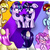 Size: 550x550 | Tagged: safe, artist:inaymasparkle, applejack, fluttershy, pinkie pie, rainbow dash, rarity, starlight glimmer, twilight sparkle, alicorn, pony, g4, crying, female, mane six, mare, twilight sparkle (alicorn)