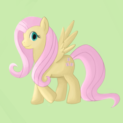 Size: 1280x1280 | Tagged: safe, artist:maveraux, fluttershy, g4, cute, female, painting, solo