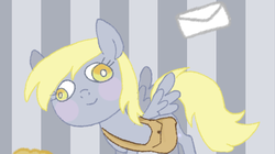 Size: 493x277 | Tagged: safe, artist:octopeanut, derpy hooves, pegasus, pony, g4, ask, ask-ditzydoo, female, mailmare, mare, solo, tumblr