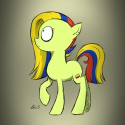Size: 510x510 | Tagged: safe, artist:hetalianderpy, oc, oc only, pony, colombia, nation ponies, ponified, solo