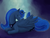 Size: 1200x900 | Tagged: safe, artist:bugiling, princess luna, g4, eyes closed, female, prone, solo