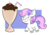 Size: 835x588 | Tagged: safe, artist:typhwosion, sweetie belle, pony, unicorn, g4, blush sticker, blushing, eyes on the prize, female, food, milkshake, simple background, solo, transparent background