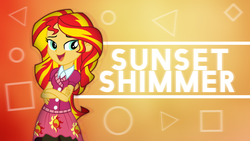 Size: 3830x2160 | Tagged: safe, artist:dazzion, sunset shimmer, equestria girls, g4, high res, wallpaper