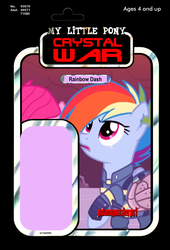 Size: 1868x2751 | Tagged: safe, artist:adammasterart, rainbow dash, g4, the cutie re-mark, alternate timeline, apocalypse dash, cardback, crystal war timeline, kenner, packaging, star wars, torn ear