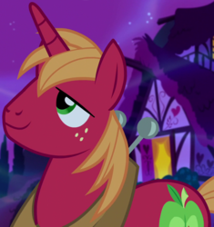 Size: 980x1043 | Tagged: safe, screencap, big macintosh, pony, unicorn, do princesses dream of magic sheep, g4, my little pony: friendship is magic, cropped, male, race swap, solo, stallion, unicorn big mac