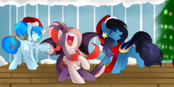 Size: 4000x2000 | Tagged: safe, artist:xwhitedreamsx, oc, oc only, oc:sweet velvet, bat pony, pony, clothes, hat, nose in the air, scarf