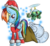 Size: 900x826 | Tagged: safe, artist:lyx-d, rainbow dash, tank, g4, my little pony: friendship is magic, tanks for the memories, christmas, clothes, costume, hat, holiday, how the grinch stole christmas, max (the grinch), rainbow grinch, santa costume, santa hat, the grinch