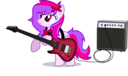 Size: 6000x3587 | Tagged: safe, artist:ladysugarsapphire, oc, oc only, oc:silent song, amplifier, bass guitar, musical instrument, solo