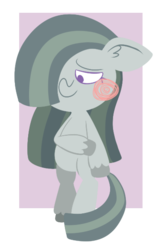 Size: 389x586 | Tagged: safe, artist:typhwosion, marble pie, earth pony, pony, g4, bipedal, blushing, female, simple background, solo, transparent background, unshorn fetlocks