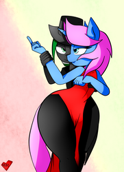 Size: 1300x1800 | Tagged: source needed, safe, artist:mytatsur, oc, oc only, oc:soft stroke, anthro, clothes, crossdressing, dancing, dress, femboy, gay, male, relationship, wide hips