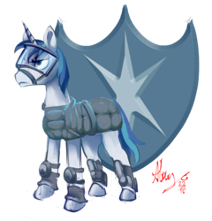 Size: 1887x1962 | Tagged: safe, artist:alumx, shining armor, g4, armor, badge, male, paint tool sai, police, police uniform, riot gear, simple background, solo, transparent background, visor