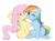 Size: 1280x956 | Tagged: safe, artist:30clock, fluttershy, rainbow dash, pegasus, pony, g4, blushing, boop, female, heart, lesbian, mare, noseboop, one eye closed, raised hoof, ship:flutterdash, shipping, simple background, smiling, transparent background, wide eyes, wingboner, wink