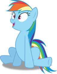 Size: 3048x4000 | Tagged: safe, artist:dashiesparkle, rainbow dash, g4, .svg available, cute, female, open mouth, shadow, simple background, sitting, solo, transparent background, vector