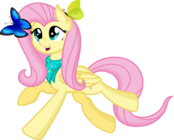 Size: 5000x4019 | Tagged: safe, artist:kamyk962, fluttershy, butterfly, g4, absurd resolution, clothes, female, scarf, simple background, solo, transparent background, vector
