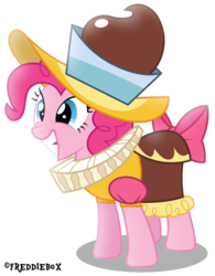 Size: 2344x3000 | Tagged: safe, artist:brony-works, chancellor puddinghead, pinkie pie, g4, christmas, female, high res, holiday, ruff (clothing), simple background, solo, transparent background, vector
