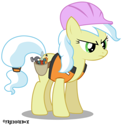 Size: 2910x3000 | Tagged: safe, artist:brony-works, ambrosia, cindy block, earth pony, pony, g4, construction pony, female, high res, mare, simple background, solo, transparent background, vector
