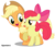 Size: 3526x3000 | Tagged: safe, artist:brony-works, apple bloom, applejack, g4, high res, simple background, transparent background, vector