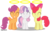 Size: 4891x3000 | Tagged: safe, artist:brony-works, apple bloom, scootaloo, sweetie belle, g4, cutie mark crusaders, simple background, transparent background, vector