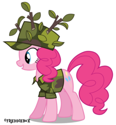 Size: 2779x3000 | Tagged: safe, artist:brony-works, pinkie pie, g4, camouflage, high res