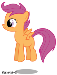 Size: 2278x3000 | Tagged: dead source, safe, artist:brony-works, scootaloo, pegasus, pony, g4, blank flank, cute, cutealoo, female, filly, foal, high res, jumping, side view, signature, simple background, solo, spread wings, transparent background, vector, wings
