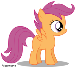 Size: 3363x3000 | Tagged: safe, artist:brony-works, scootaloo, g4, female, high res, simple background, solo, transparent background, vector