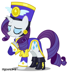 Size: 2950x3000 | Tagged: safe, artist:brony-works, rarity, g4, ancient wonderbolts uniform, clothes, costume, high res, sgt. rarity, solo