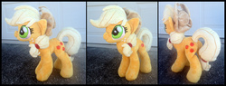 Size: 2926x1109 | Tagged: safe, artist:alicornparty, applejack, g4, irl, photo, plushie, solo