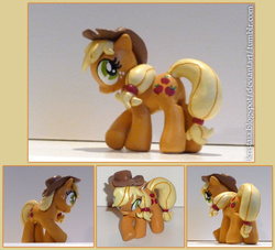 Size: 575x522 | Tagged: safe, artist:kristaia, applejack, g4, craft, irl, photo, sculpture, solo
