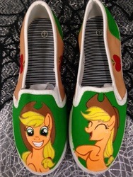 Size: 480x640 | Tagged: safe, artist:ponycandles, applejack, g4, clothes, craft, irl, photo, shoes, solo