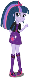 Size: 908x2394 | Tagged: safe, artist:shafty817, artist:xebck, edit, sci-twi, twilight sparkle, equestria girls, g4, my little pony equestria girls: friendship games, boots, clothes, female, high heel boots, jacket, redesign, skirt, solo