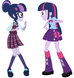 Size: 6854x7200 | Tagged: safe, artist:shafty817, edit, sci-twi, twilight sparkle, equestria girls, g4, my little pony equestria girls: friendship games, absurd resolution, clothes, crystal prep academy uniform, new and improved sci-twi, redesign, school uniform, simple background, transparent background, twilight sparkle (alicorn), twolight