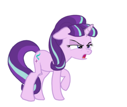 Size: 2379x2000 | Tagged: safe, artist:m4r10zm0113r, starlight glimmer, pony, g4, the cutie re-mark, female, high res, nose wrinkle, simple background, solo, transparent background, wip