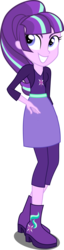 Size: 1000x3920 | Tagged: safe, artist:shafty817, artist:xebck, edit, starlight glimmer, equestria girls, g4, my little pony: friendship is magic, the cutie map, the cutie re-mark, clothes, equestria girls-ified, female, s5 starlight, simple background, skirt, solo, transparent background