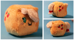 Size: 2000x1093 | Tagged: safe, artist:buttsnstuff, applejack, g4, cube, irl, photo, plushie, solo