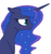 Size: 766x808 | Tagged: safe, artist:lunapaws, artist:silfoe, princess luna, g4, aside glance, blushing, female, solo