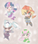 Size: 1024x1193 | Tagged: safe, artist:thegreatrouge, fluttershy, sugarcoat, sunset shimmer, twilight sparkle, equestria girls, g4, my little pony equestria girls: friendship games, chibi, crossover, cute, human coloration, mega man (series), megaman battle network, megaman x, megaman zero, twilight sparkle (alicorn)