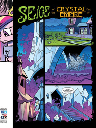 Size: 720x960 | Tagged: safe, artist:andypriceart, idw, official comic, umbrum, g4, siege of the crystal empire, spoiler:comic, spoiler:comic37, comic, crystal castle, crystal empire, grammar error, grammar error from official source, misspelling, preview, slave, smoke, statue