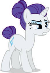 Size: 7000x10128 | Tagged: safe, artist:luckreza8, edit, vector edit, rarity, g4, the cutie re-mark, .svg available, absurd resolution, alternate hairstyle, alternate timeline, female, inkscape, night maid rarity, nightmare takeover timeline, nude edit, simple background, solo, transparent background, vector