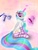 Size: 784x1019 | Tagged: safe, artist:falcotte, princess celestia, princess luna, g4, clothes, female, food, scrunchy face, socks, solo, striped socks, tea